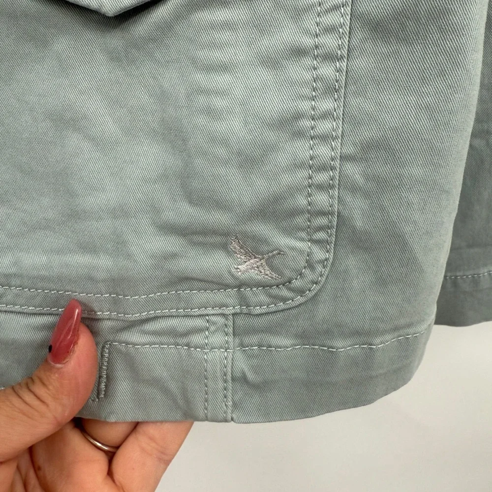 Eddie Bauer Womens Jacket Blazer Legendwash Stretch‎ Light Green Size 4